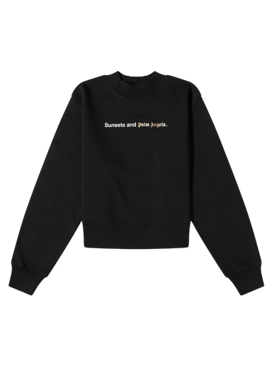 Džemper Palm Angels Sunset Fitted Crewneck Crna | PWBA016F23FLE0011001