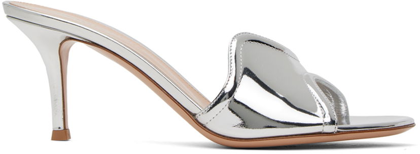 Tenisice i cipele Gianvito Rossi Lucrezia 70 Metallic Leather Heeled Sandals Metalik | G15070.70RIC.MET