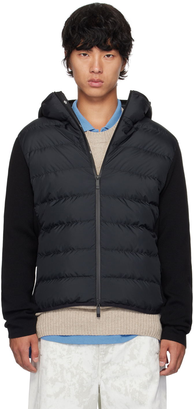Jakna Moncler Black Paneled Down Jacket Crna | J20919B00010M1122