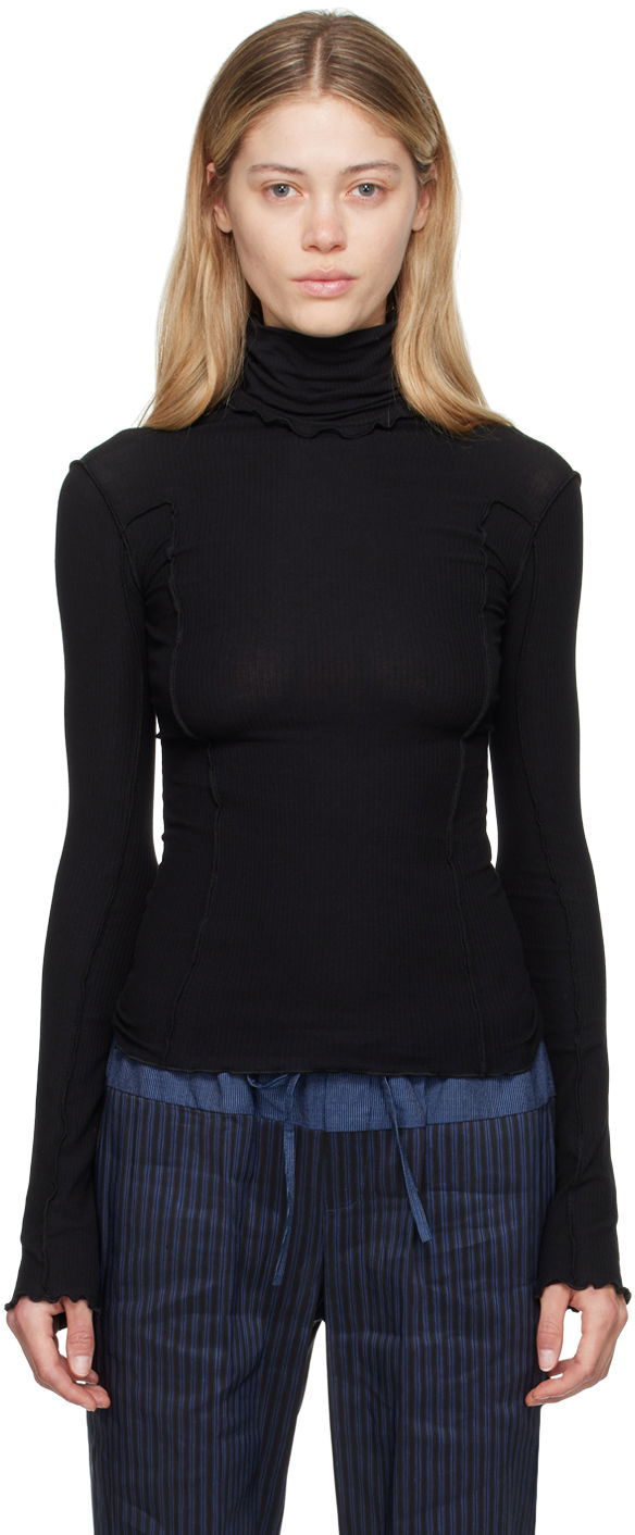 Majica kratkih rukava Baserange Turtleneck Long Sleeve Top Crna | TTOMT-RI-000