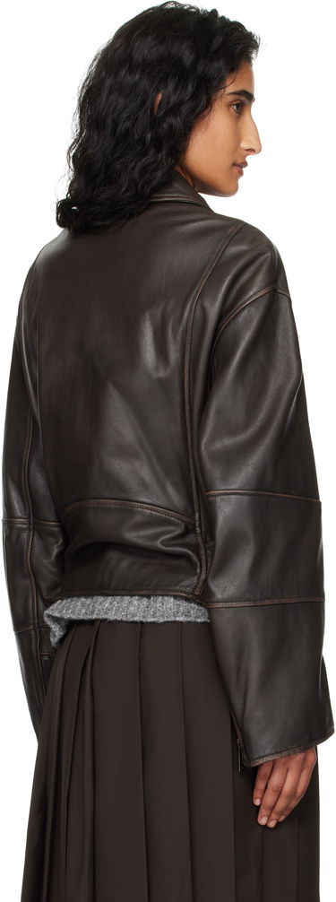 Jakna Max Mara Weekend Max Mara Egizio Leather Jacket Smeđa | 2525446011600, 2