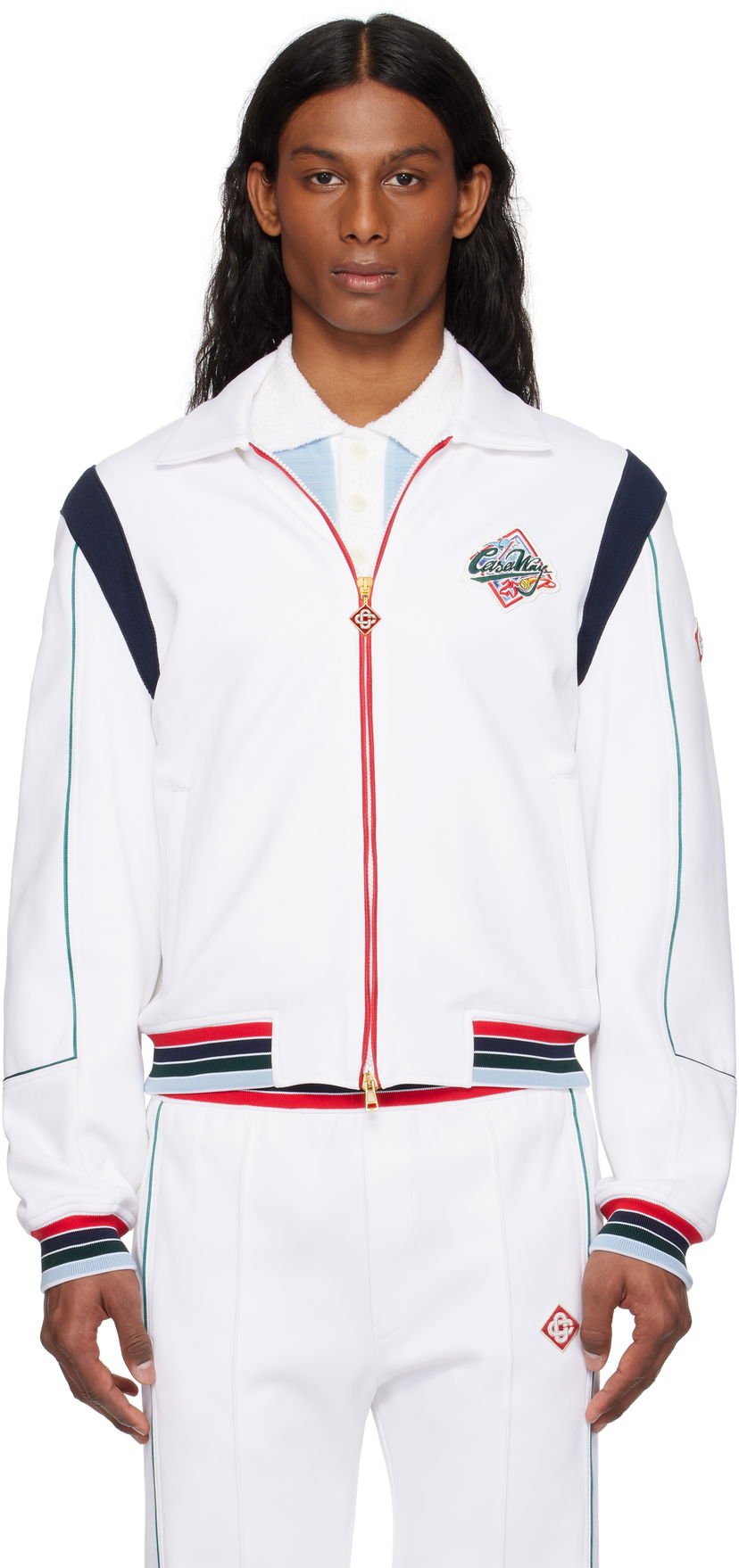 Trenerka Casablanca Casablanca 'Casa Way' Track Jacket Bijela | MS25-JTP-344-01