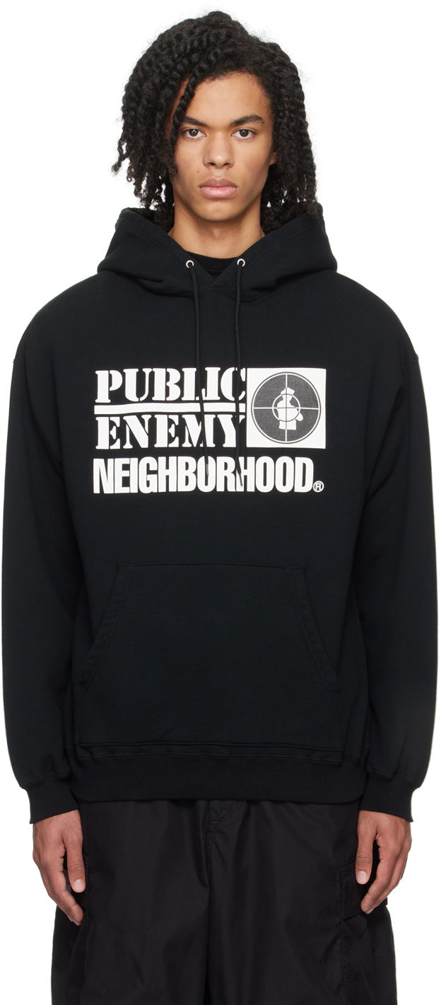 Dukserice Neighborhood PUBLIC ENEMY x Hoodie Crna | 232UWNH-CSM01, 0