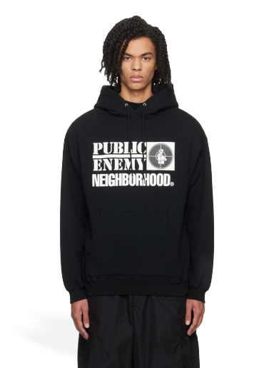 Dukserice Neighborhood PUBLIC ENEMY x Hoodie Crna | 232UWNH-CSM01