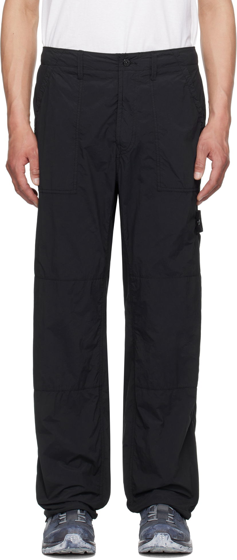 Cargo hlače Stone Island Stone Island Nylon Ghost Trousers Crna | K1S15 3100012 S00F6