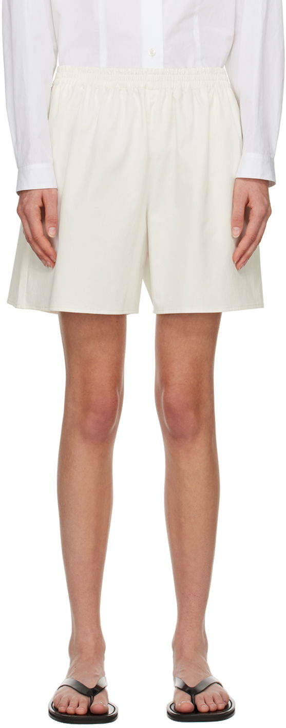 Kratke hlače The Row High-Waisted Tailored Shorts Bijela | 7258-W2439