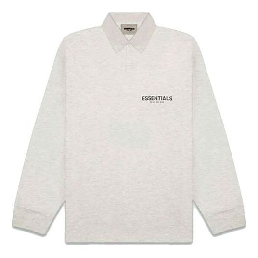 Polo majica Fear of God Essentials Long Sleeve Polo Siva | FOG-FW20-347