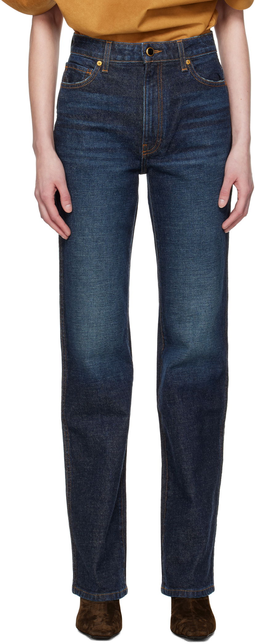 Jeans Khaite KHAITE Danielle Stretch Jeans Plava | 1032916010