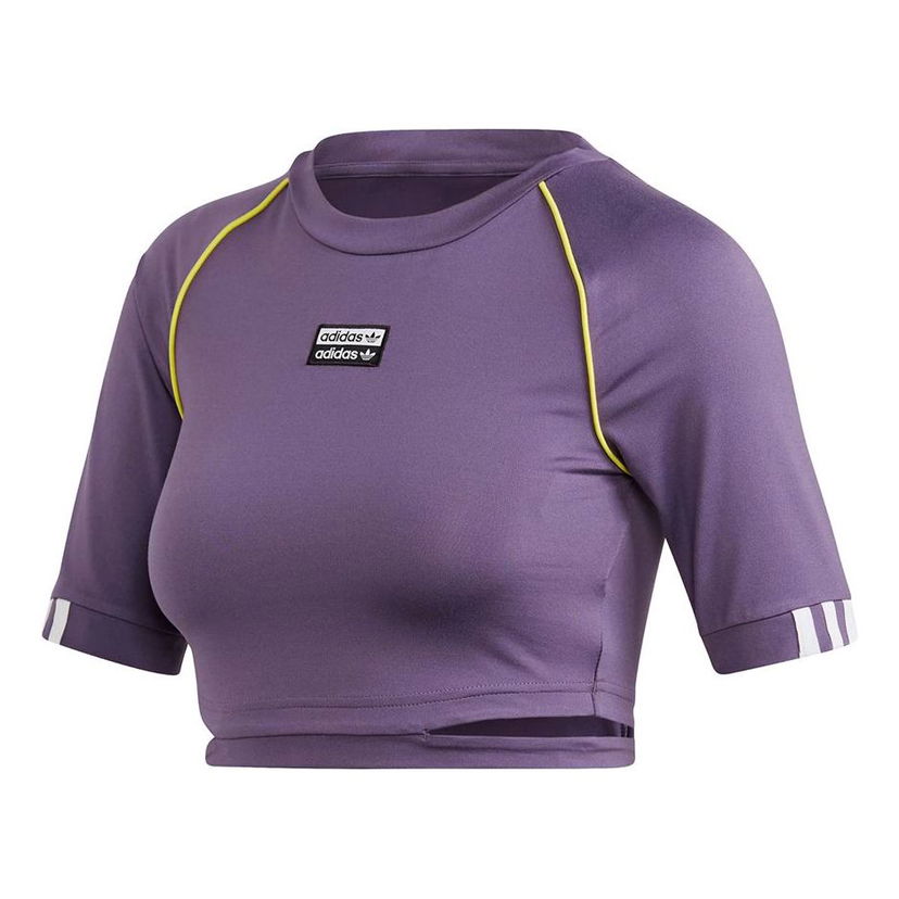 Crop top adidas Originals Originals Cropped Short Sleeve T-Shirt Ljubičasta | FM2436