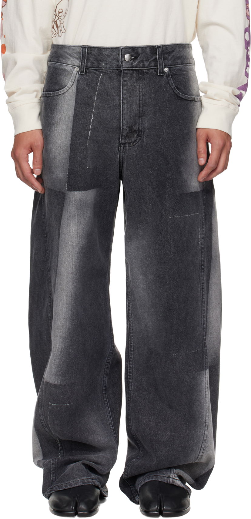 Jeans Eckhaus Latta Eckhaus Latta Bend Jeans Crna | 1225-EL-PF25-SF