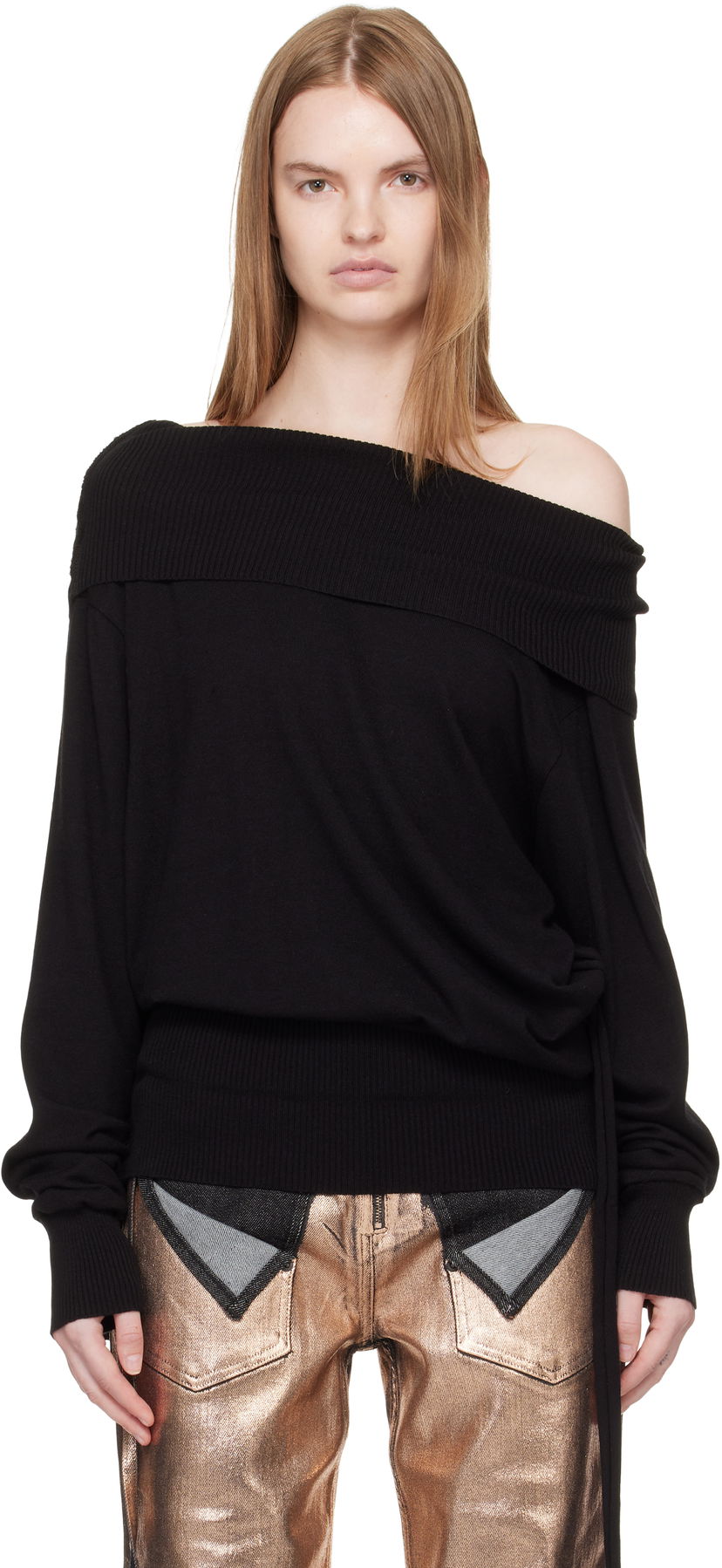 Džemper Ottolinger Ottolinger Upside Down Knit Sweater Crna | 107-104807-01