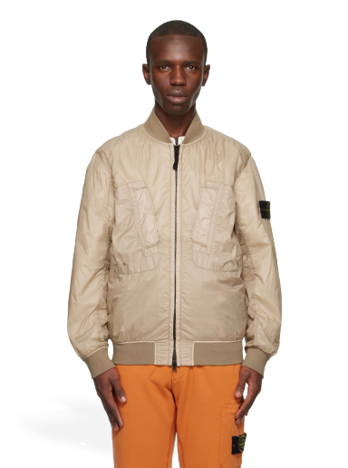 Bomber jakna Stone Island Garnent-Dyed Bomber Jacket Bež | 781542125