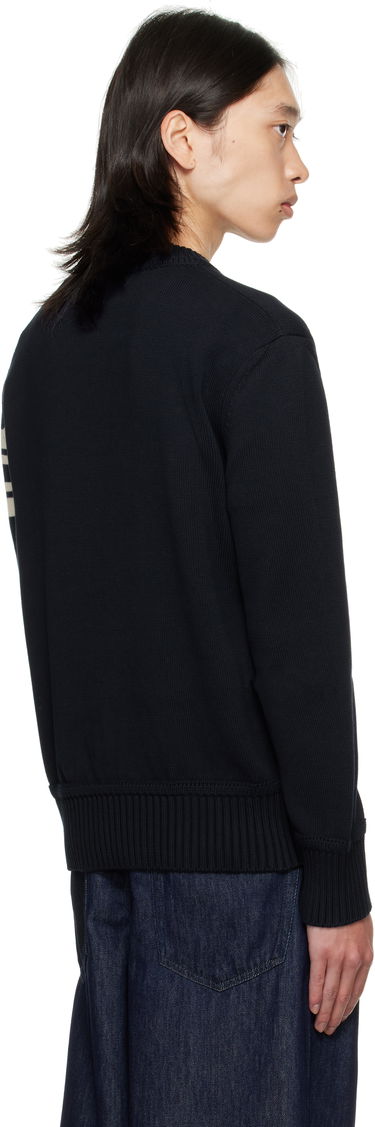 Džemper Moncler Crewneck Sweater with Logo Crna | K20919C00009M1367, 2