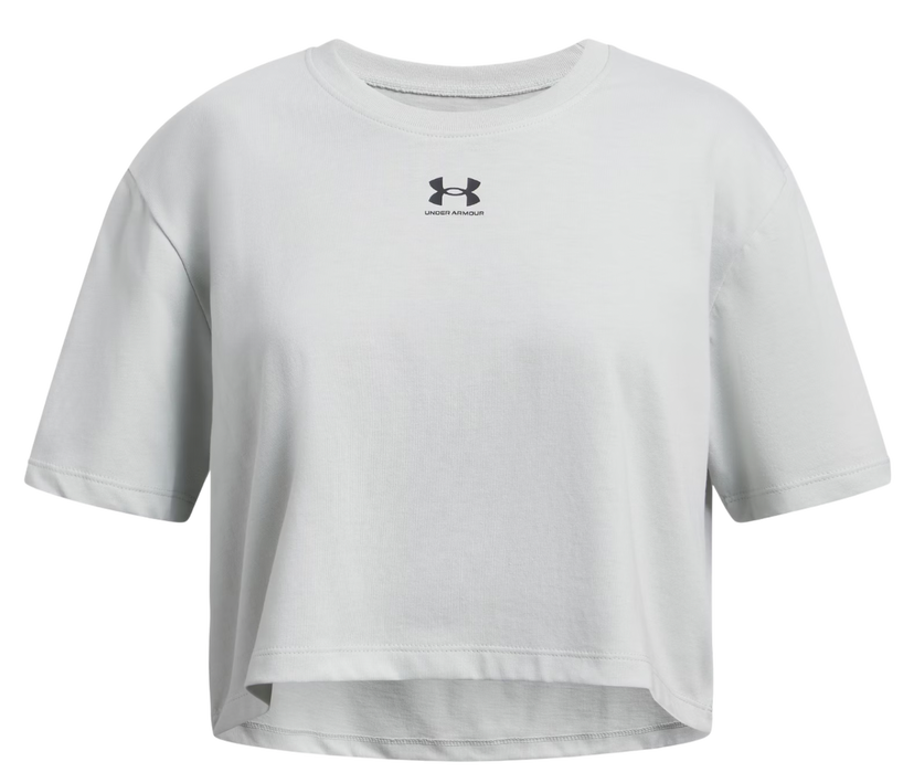 Crop top Under Armour Under Armour Rival Short Sleeve T-Shirt Bijela | 1389755-377