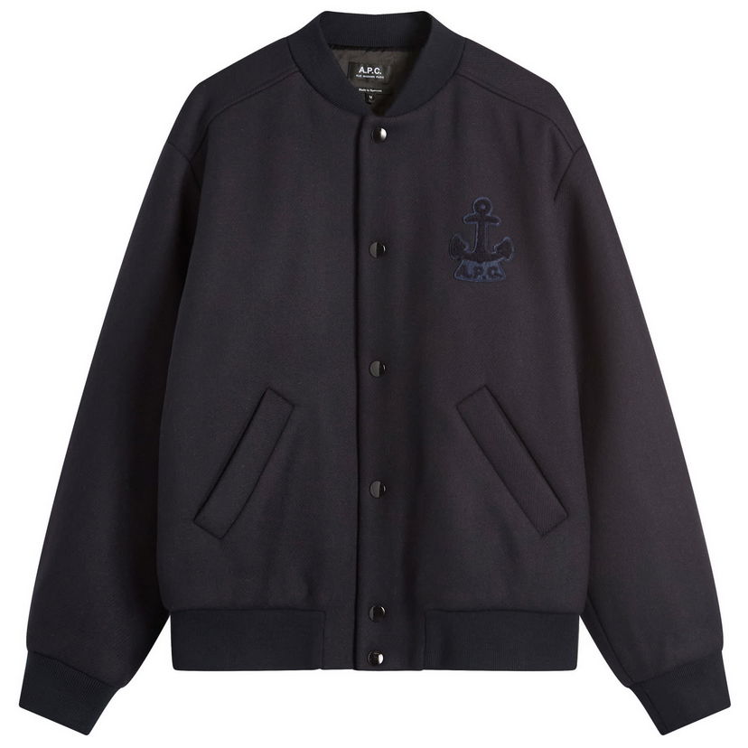 Bomber jakna A.P.C. A.P.C. Micka Varsity Jacket, Size Small Tamnoplava | WVBDE-M32010-IAK