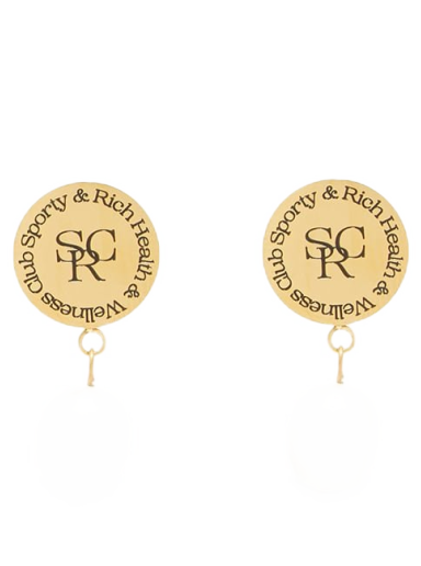 Naušnice Sporty & Rich SRHWC Pearl & Bead Earrings Metalik | AC461-PE