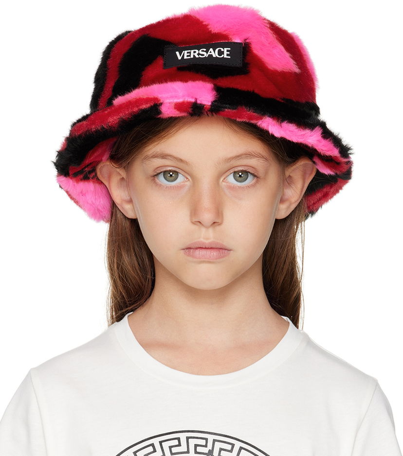 Šešir Versace Kids 'La Greca' Faux Fur Bucket Hat Višebojno | 1001932_1A05277