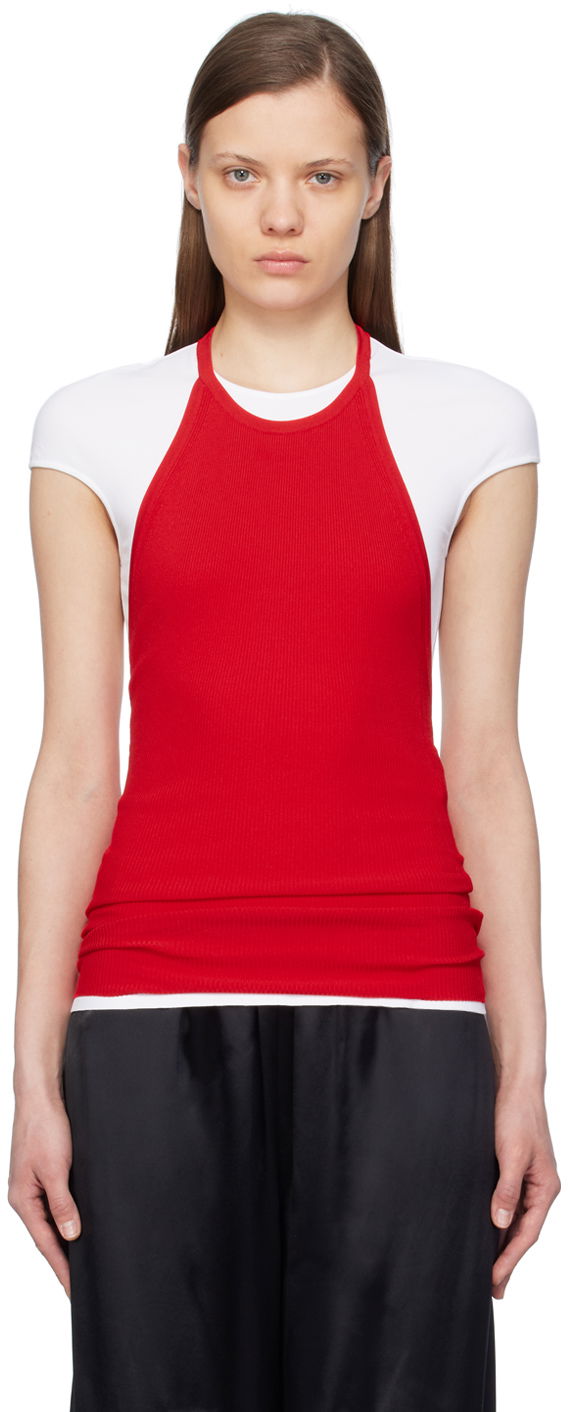 Majica bez rukava FERRAGAMO Ferragamo Layered Halter Tank Top Crvena | 112760 - 772712