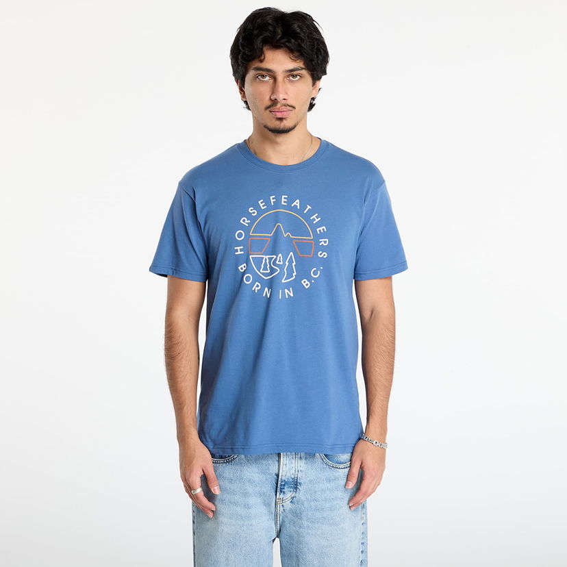 Majica kratkih rukava Horsefeathers T-shirt Line Circle XXL Plava | SM1392C