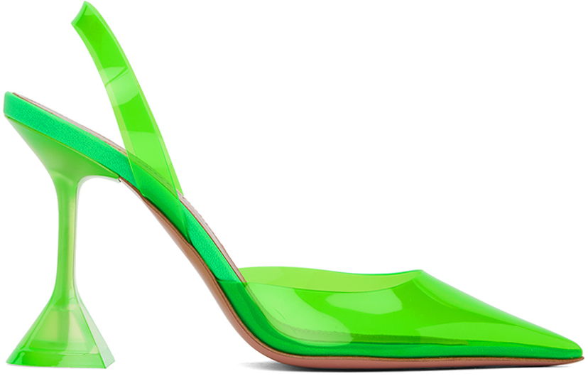 Tenisice i cipele Amina Muaddi Sling Back Heels Zelena | HOLLI GLASS SLING CL PVC