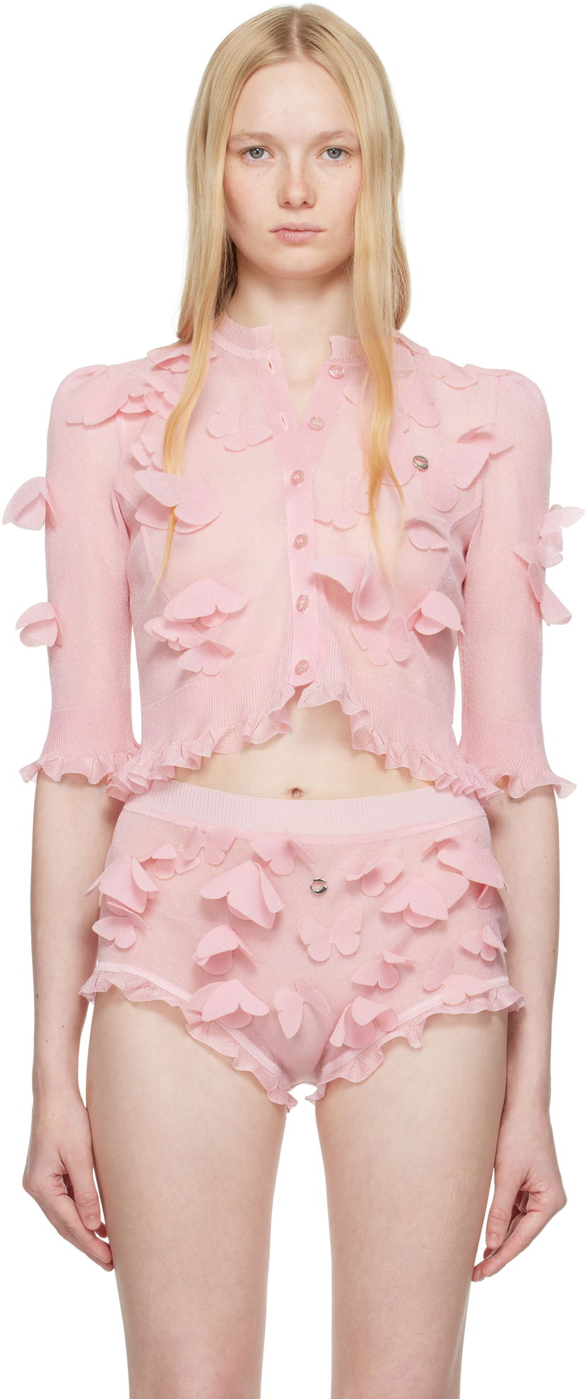 Gaćice Coperni Coperni Knitted Butterfly Top Ružičasta | COPML142Y3015
