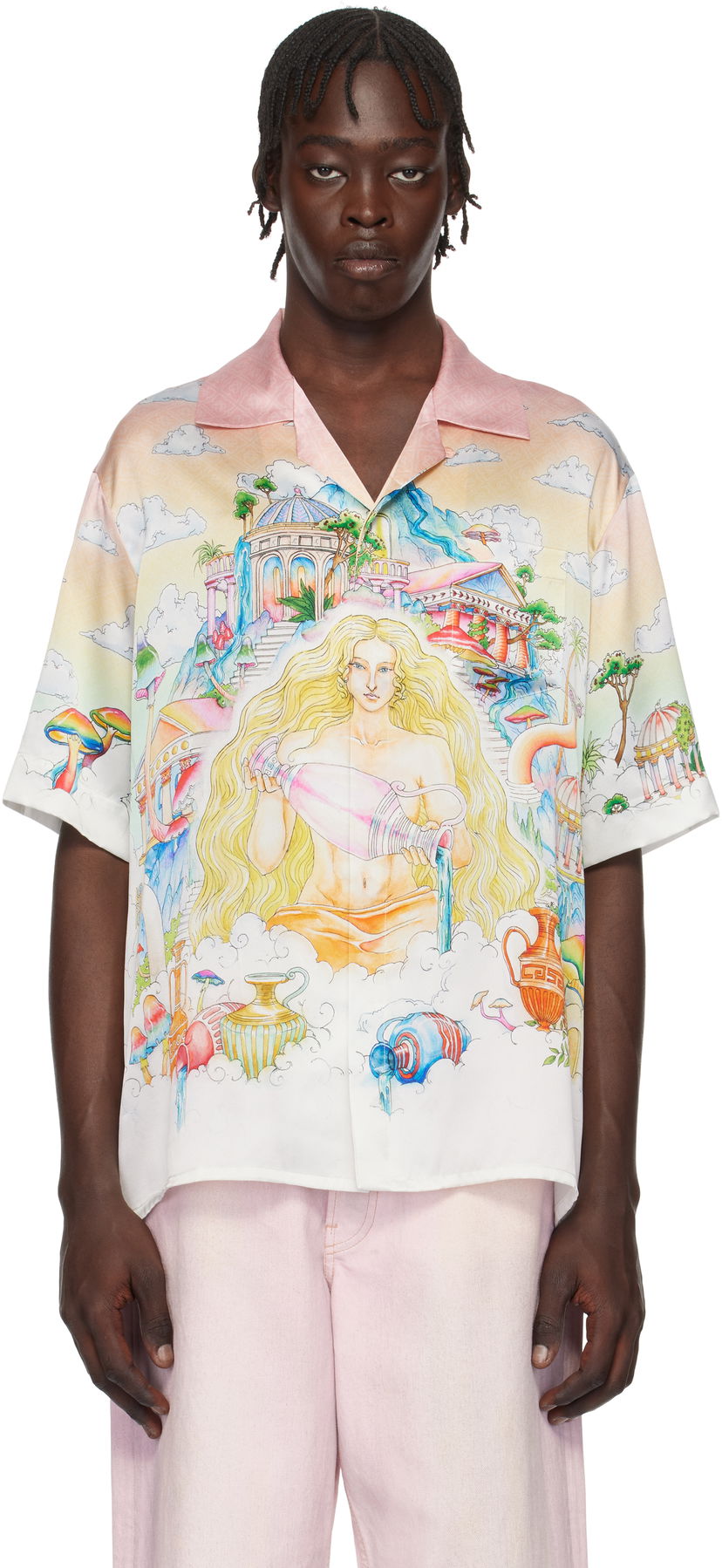 Košulja Casablanca Print Silk Shirt Višebojno | U-MPS25-SH-003-06