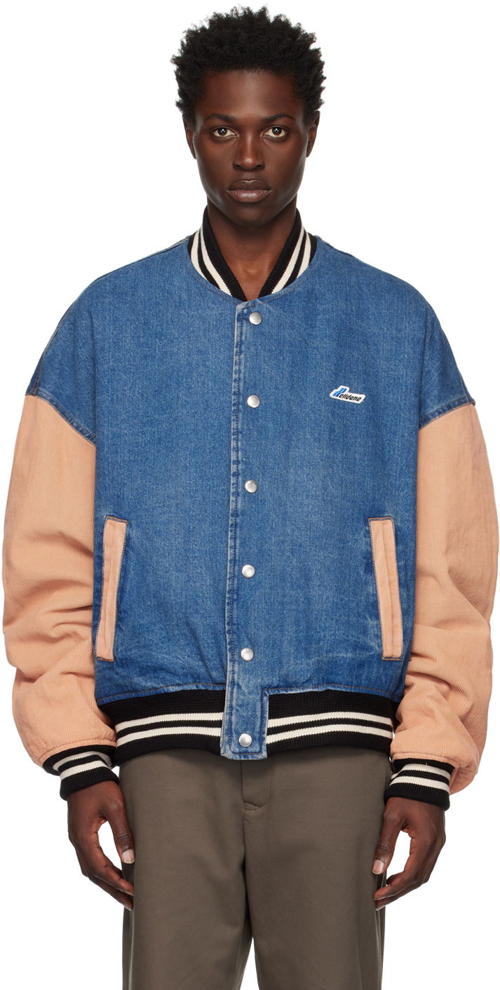 Bomber jakna We11done We11done Denim Varsity Jacket Plava | WD-DJ3-22-371-U-BL