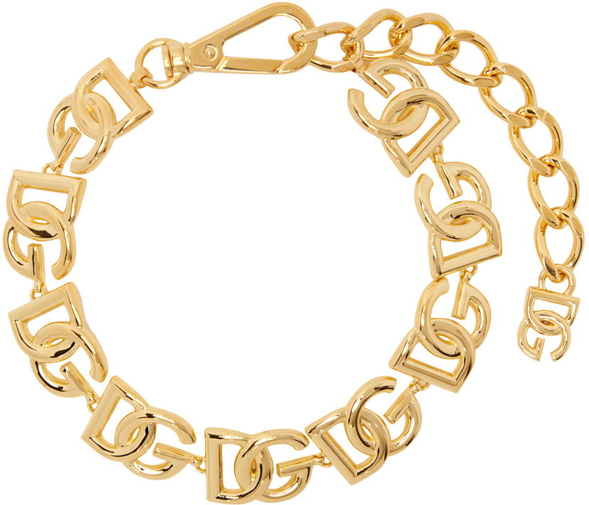 Ogrlica Dolce & Gabbana Gold 'DG' Choker Metalik | WNO4S1 W1111
