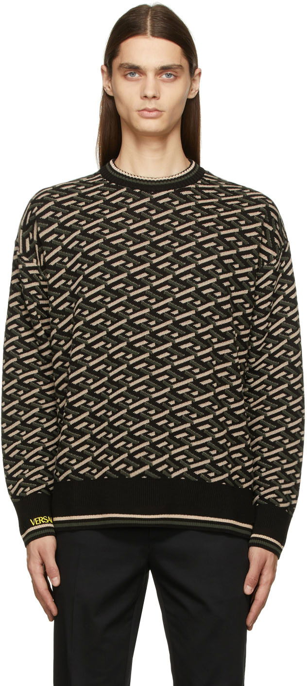 Džemper Versace La Greca Jacquard Knit Sweater Višebojno | 1002347 1A01605