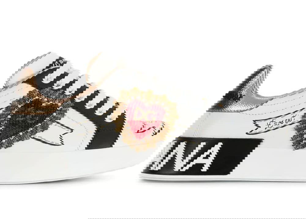 Tenisice i cipele Dolce & Gabbana Portofino Embroidered White Heart (W) Bijela | CK1544AZ138HWT77, 0