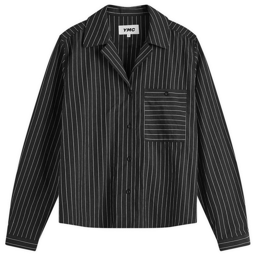 Košulja YMC Annie Striped Shirt Crna | Q2XMI-Black