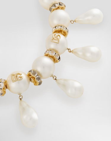 Ogrlica Dolce & Gabbana Maxi-necklace With Spheres, Teardrop Accents And Dg Logo Višebojno | WNR2E3W1111W0111, 2