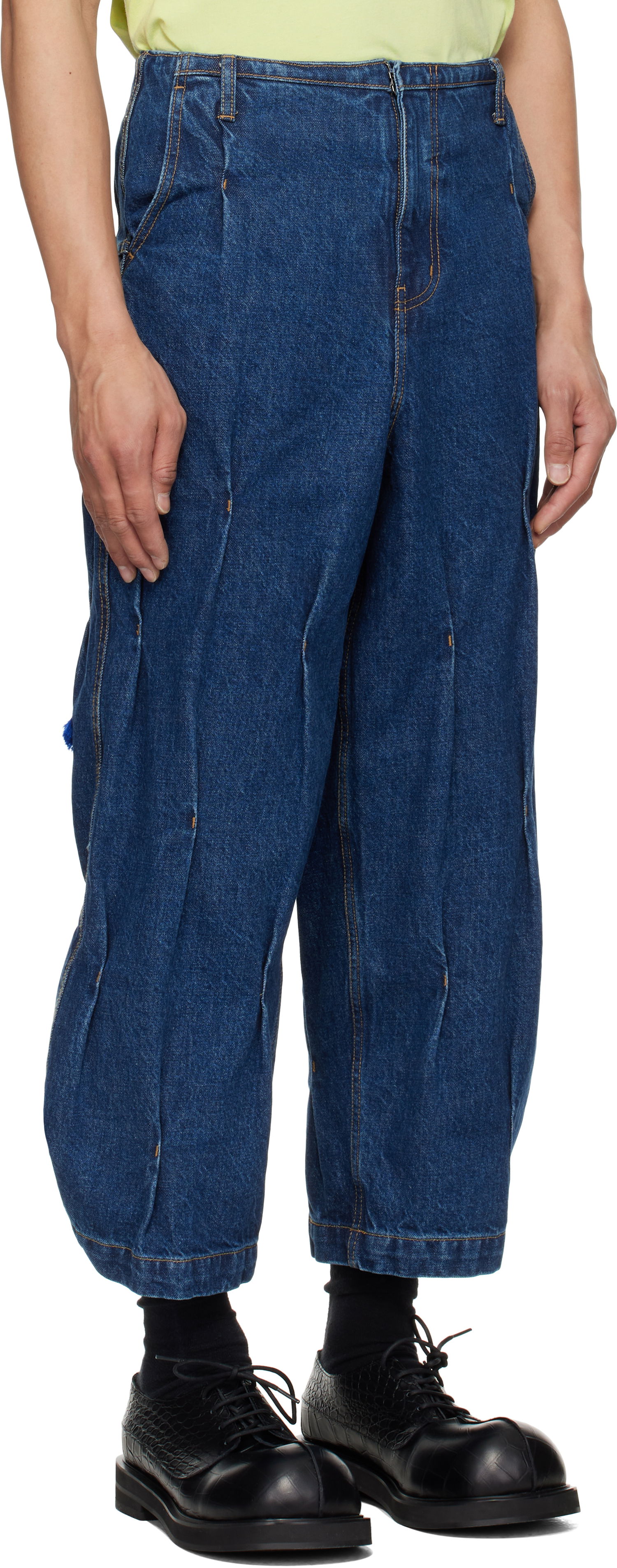 Jeans ADER ERROR ADER error 0103 Sculpted Denim Jeans Plava | BO01SSJE0103BL, 1