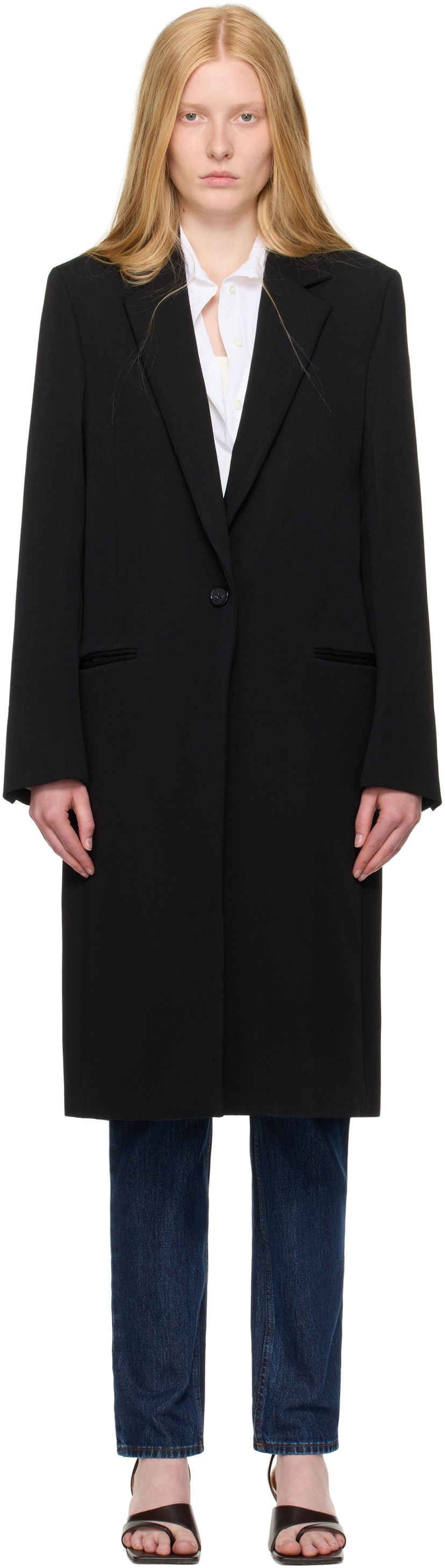 Kaputi TOTEME TOTEME Classic Tailored Coat Crna | 252-WRO0198-FB0412