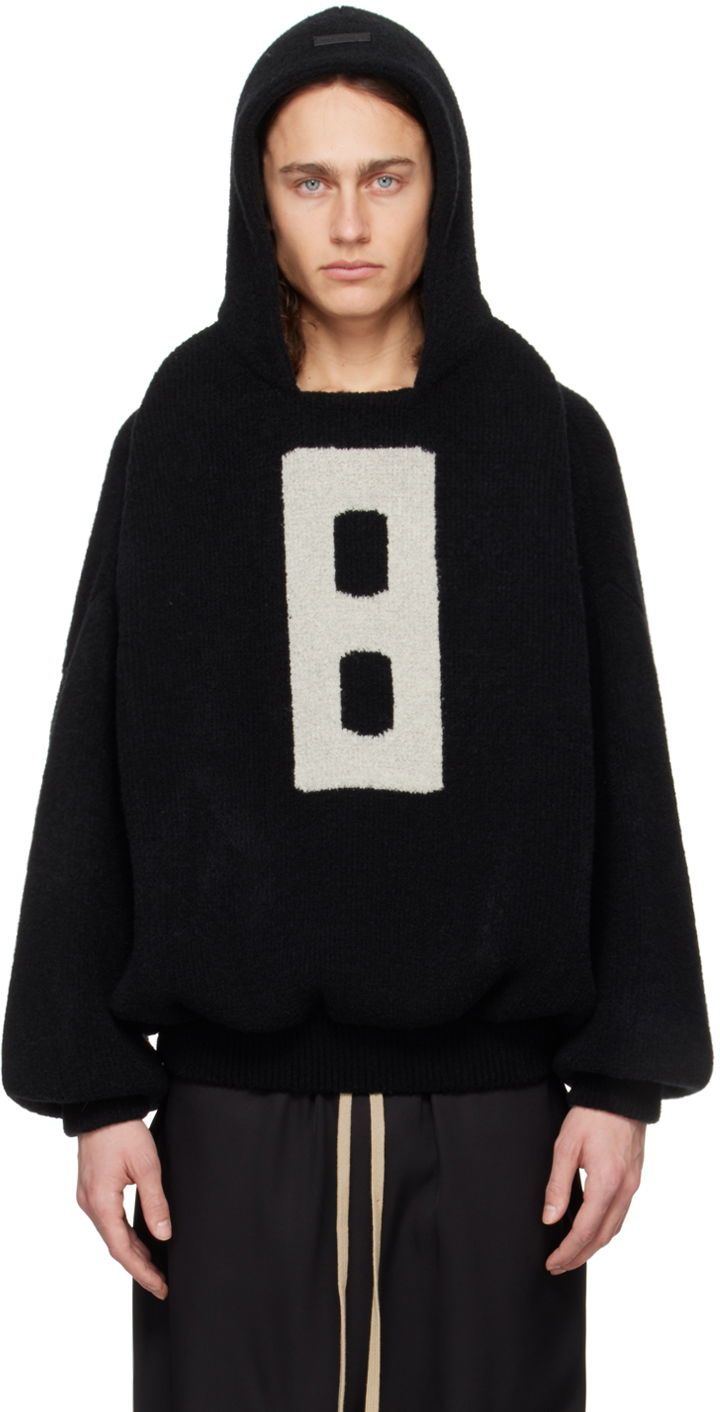 Dukserice Fear of God Black Jacquard Hoodie Crna | FG820-2277WOL