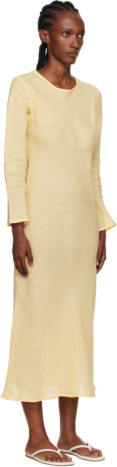 Haljina Baserange Baserange Dydine Long Sleeve Maxi Dress Žuta | DRDYL-FL-AU25, 1