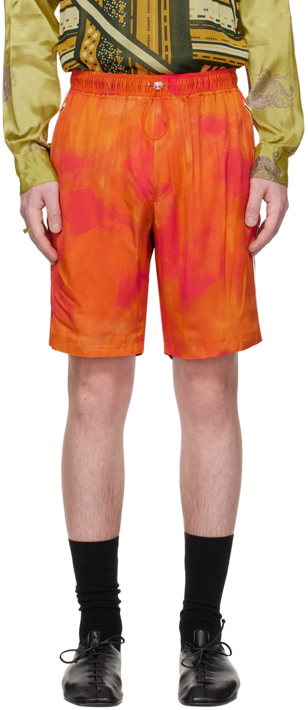 Kratke hlače Ahluwalia Bassar Orange Tie Dye Shorts Narančasta | M-AHLU-SH001-SS23-FA99-OR