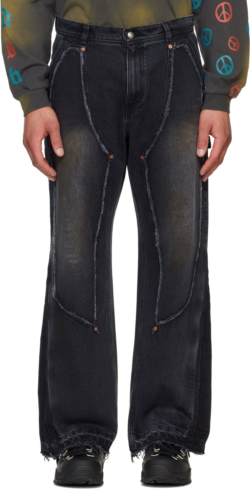 Jeans Andersson Bell Andersson Bell Rodeo Carpenter Wide Jeans Crna | apa792m