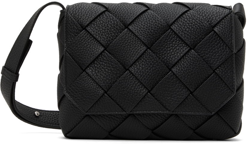 Torba za rame Bottega Veneta Bottega Veneta Diago Woven Crossbody Bag Crna | 795637-V4FV1-8803