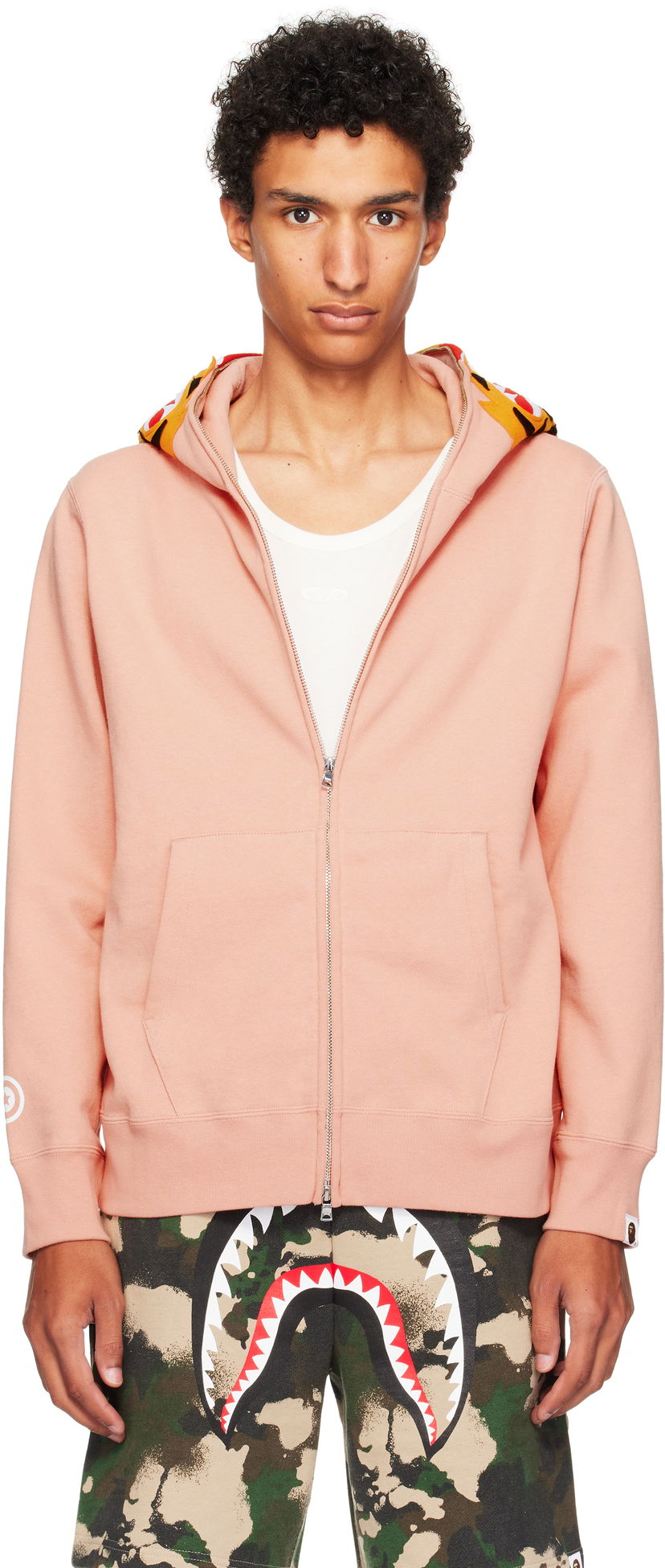 Dukserice BAPE Tiger Full Zip Hoodie Ružičasta | 001ZPL301006M