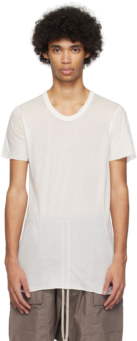 Majica kratkih rukava Rick Owens Basic T-Shirt Bijela | RU01D3251 UC