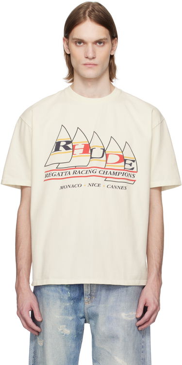 Majica kratkih rukava Rhude Rhude Regatta Champions Graphic T-Shirt Bež | RHSS25TT04012, 0
