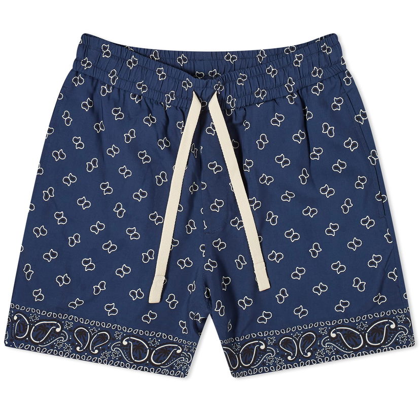 Kratke hlače Palm Angels Paisley Shorts Plava | PMCB034S24FAB0054646