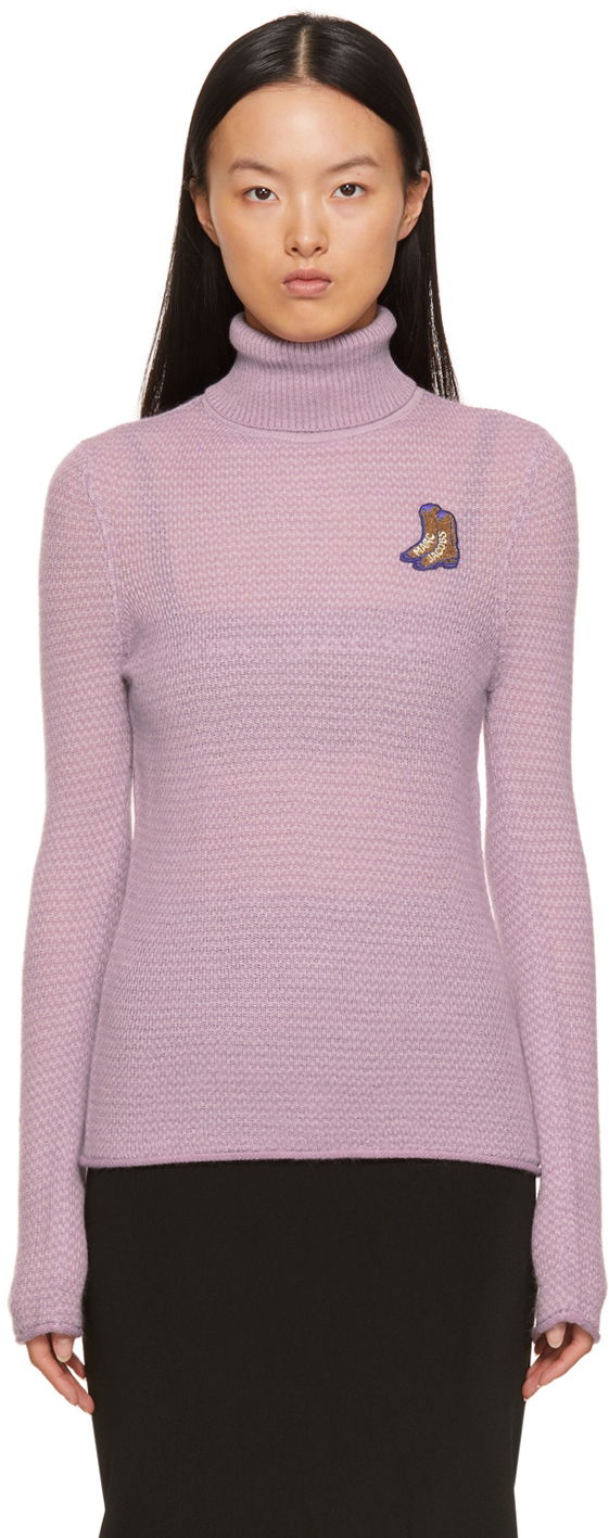 Džemper Marc Jacobs Marc Jacobs The Tuckstitch Turtleneck Sweater Ljubičasta | N603W07RE21