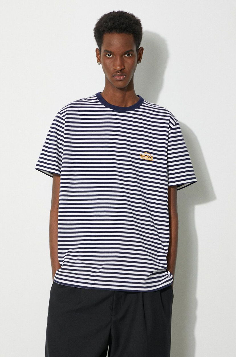 Majica kratkih rukava WOOLRICH Striped T-Shirt Plava | CFWOTE0121MRUT3687