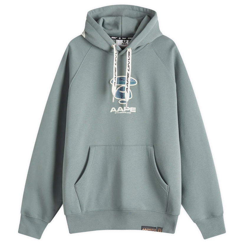 Dukserice AAPE by A Bathing Ape AAPE Croc Chest Badge Hoody Zelena | AAPSWMB357XXNGRN