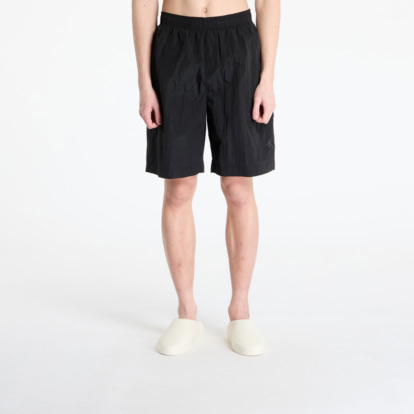 Kratke hlače CALVIN KLEIN Calvin Klein Jeans Long Wide Boardshorts Crna | KM0KM01107 BEH