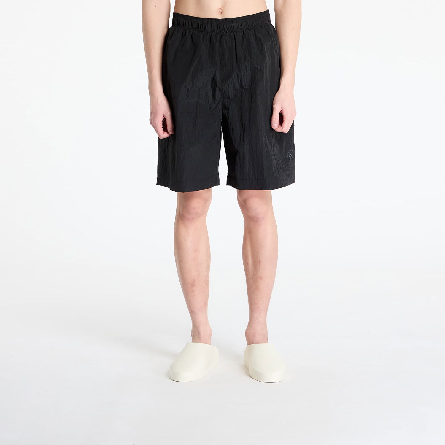 Kratke hlače CALVIN KLEIN Calvin Klein Jeans Long Wide Boardshorts Crna | KM0KM01107 BEH, 0