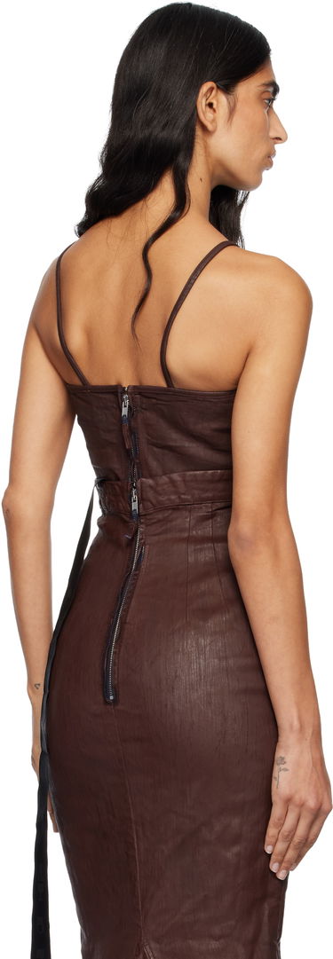 Haljina Rick Owens Rick Owens DRKSHDW Concordians Foil Denim Camisole Smeđa | DS02E7132 SDSW, 2