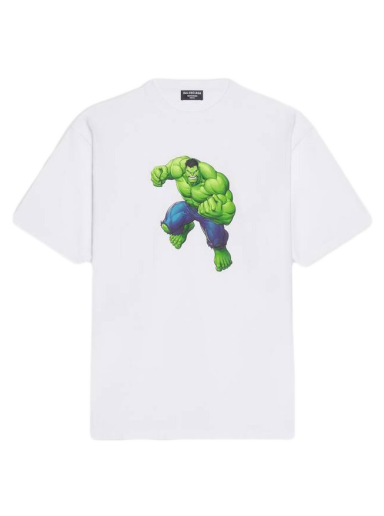 Majica kratkih rukava Balenciaga Hulk 2021 MARVEL Medium Fit T-shirt Bijela | 612966TLV599000